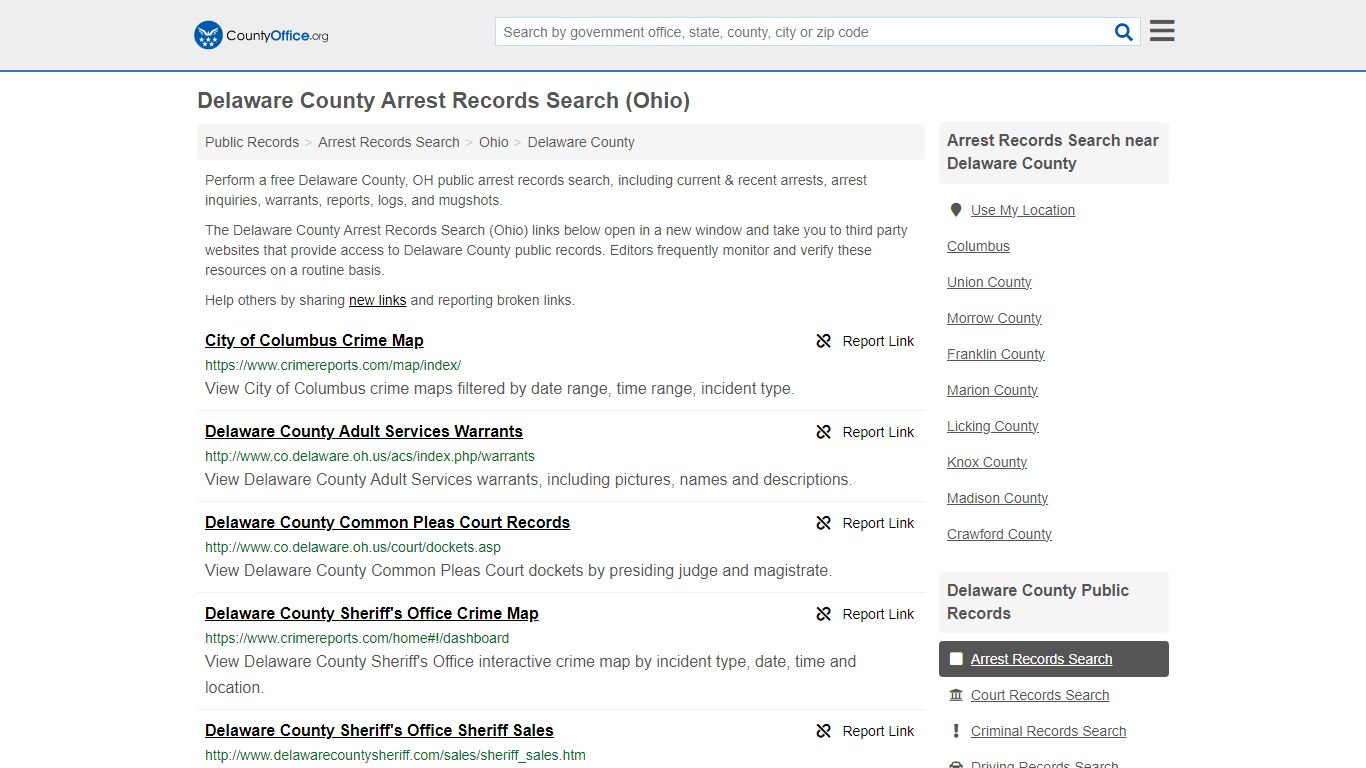 Arrest Records Search - Delaware County, OH (Arrests & Mugshots)