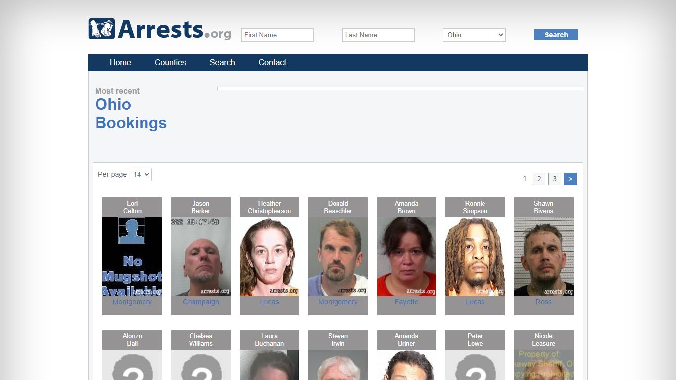 Ohio Arrests and Inmate Search